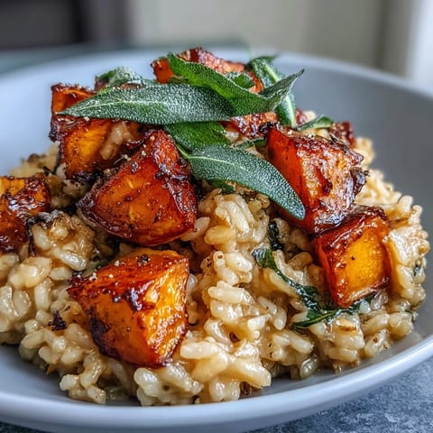 Vegan Pumpkin Risotto With Crispy Sage