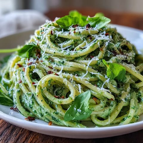 Linguine with Arugula Pesto