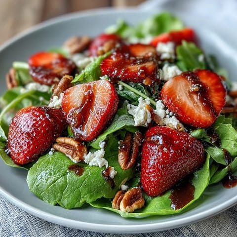 Spring Dinner Strawberry Arugula