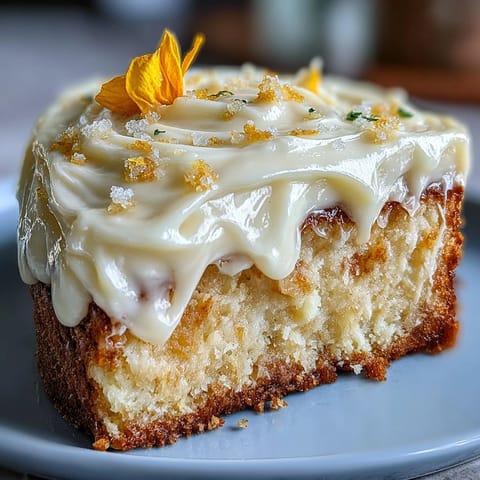 Vibrant Baby Shower Lemon Sunshine Cake with delicate floral decoration.