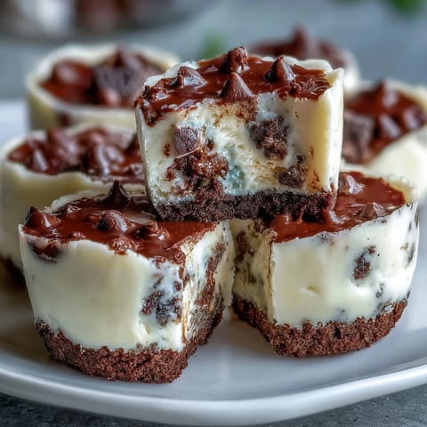 Mini cheesecake bites with Oreo crust, a decadent dessert perfect for parties.