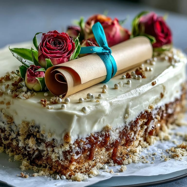 Celebration sheet cake adorned with luscious buttercream roses and a fondant diploma, ideal for honoring graduates at any party.