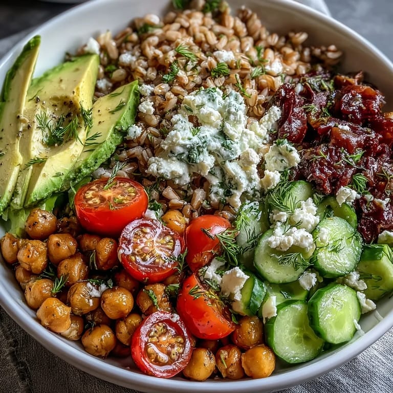 Beautifully plated Ancient Grains Bowl, perfect for a wholesome lunch or dinner.
